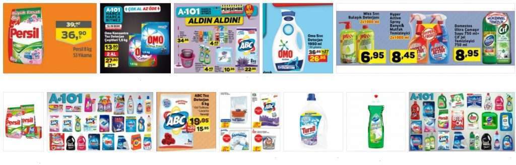 A101 Deterjan Fiyatları Görseli A101 Fairy, Bingo ve Ariel Deterjan Ürünleri