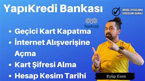 Yapı Kredi İnternet Alışverişine Açma Görseli Yapı Kredi İnternet Alışverişine Açma